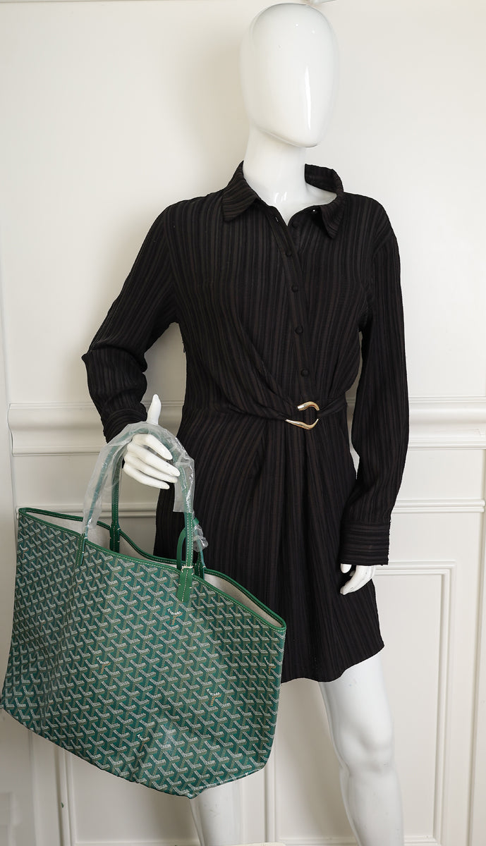 Goyard Green Goyardine Saint Louis GM Bag-Goyard-THE CLOSET