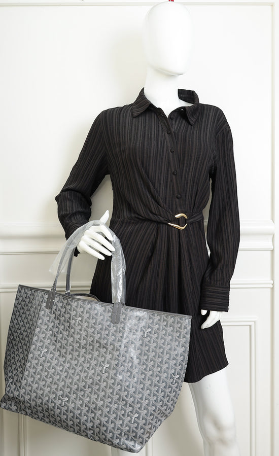 Goyard Grey Goyardine Saint Louis GM Bag