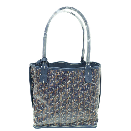 Goyard Blue Reversible Mini Anjou Bag