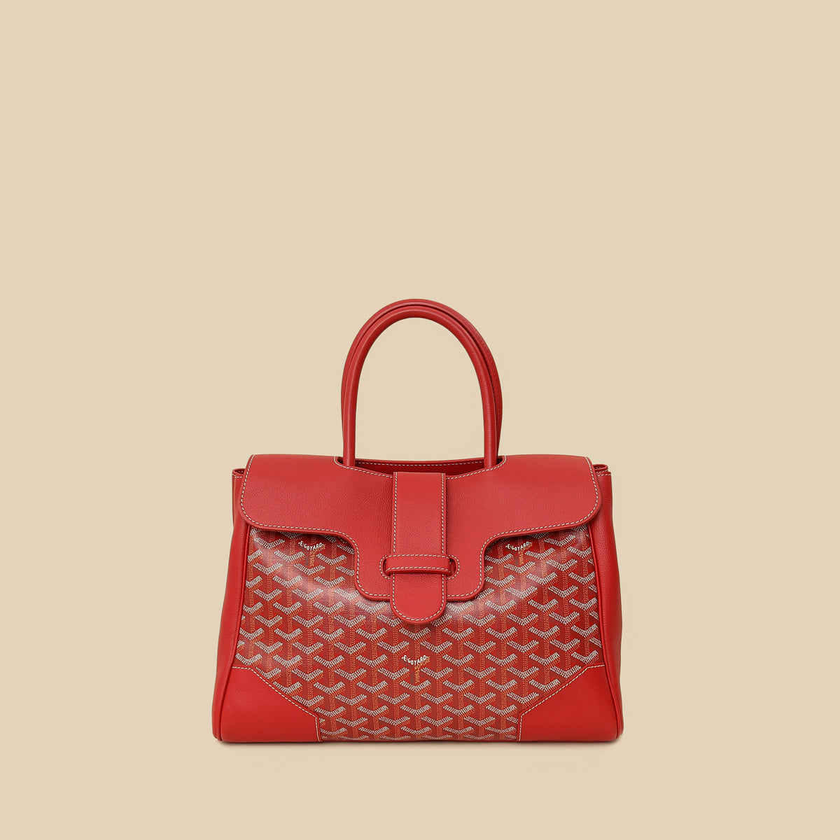 Goyard Red Goyardine Cabas Saigon MM Bag – THE CLOSET