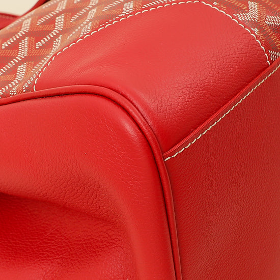 Goyard Red Goyardine Cabas Saigon MM Bag-Goyard-THE CLOSET