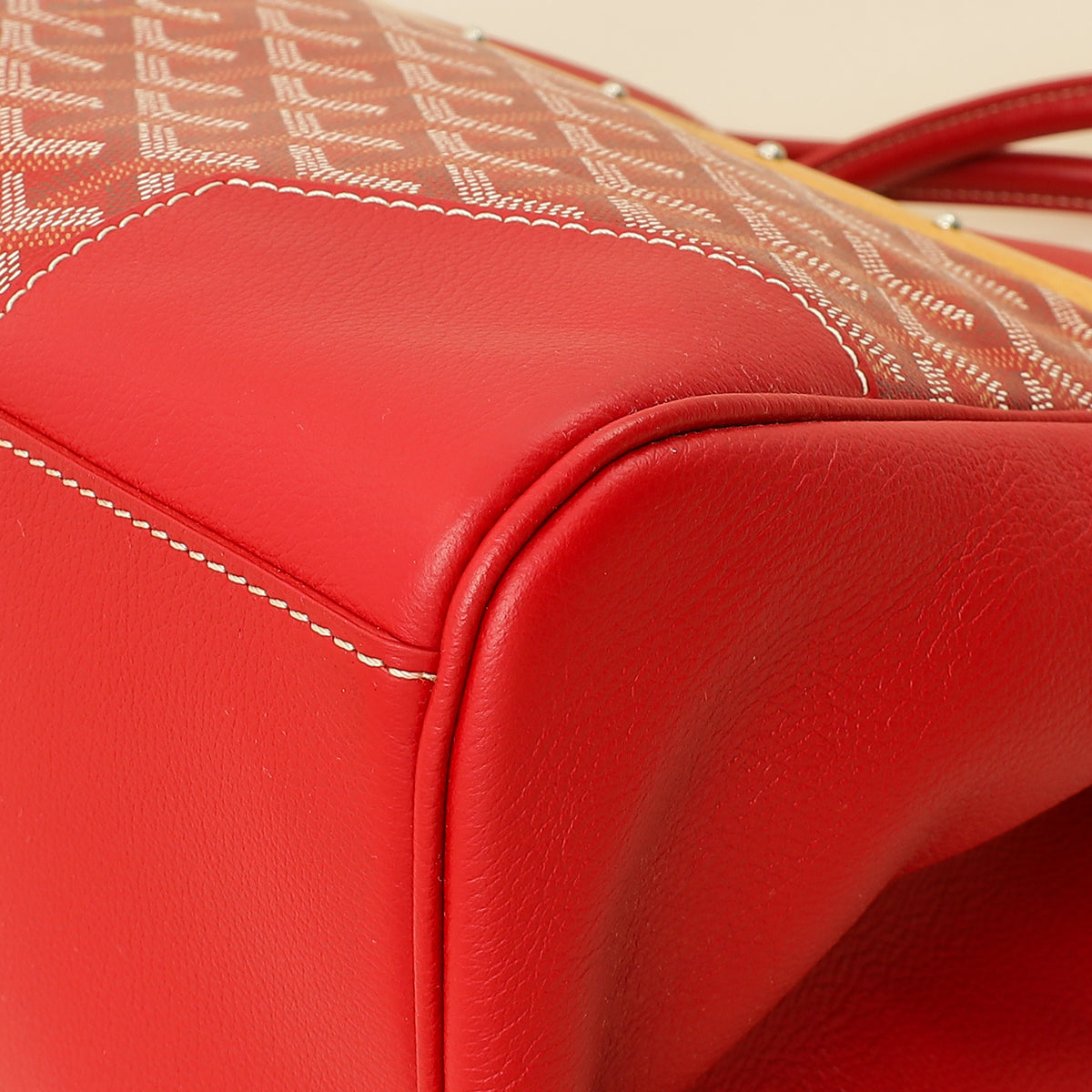 Goyard Red Goyardine Cabas Saigon MM Bag-Goyard-THE CLOSET