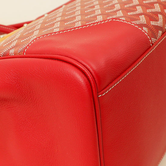 Goyard Red Goyardine Cabas Saigon MM Bag-Goyard-THE CLOSET