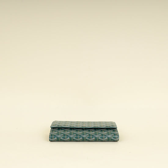 Goyard Green Goyardine Continental Wallet W/ Strap-Goyard-THE CLOSET