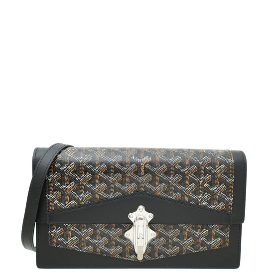 Goyard Black Goyardine Duchesse Marie Caroline Bag