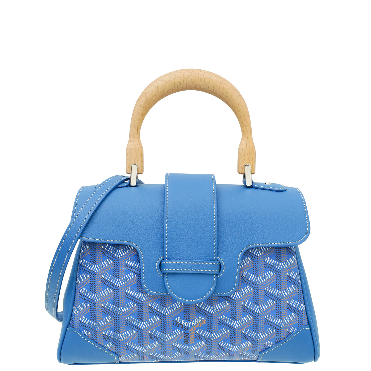 Goyard Sky Blue Souple Mini Saigon Bag