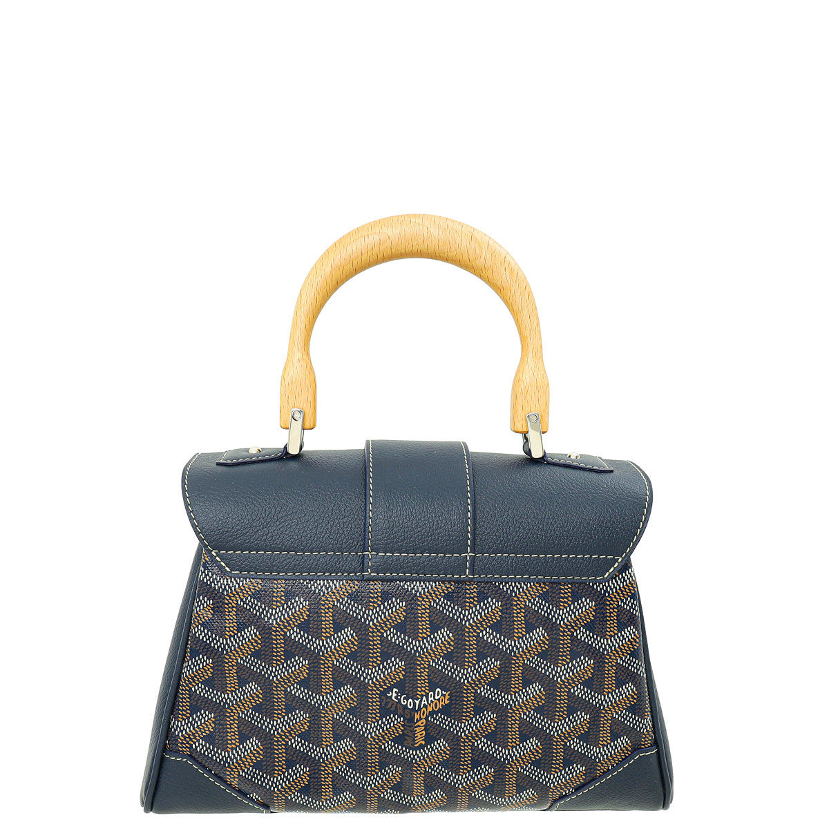 Goyard Navy Blue Goyardine Saigon Souple Mini Bag