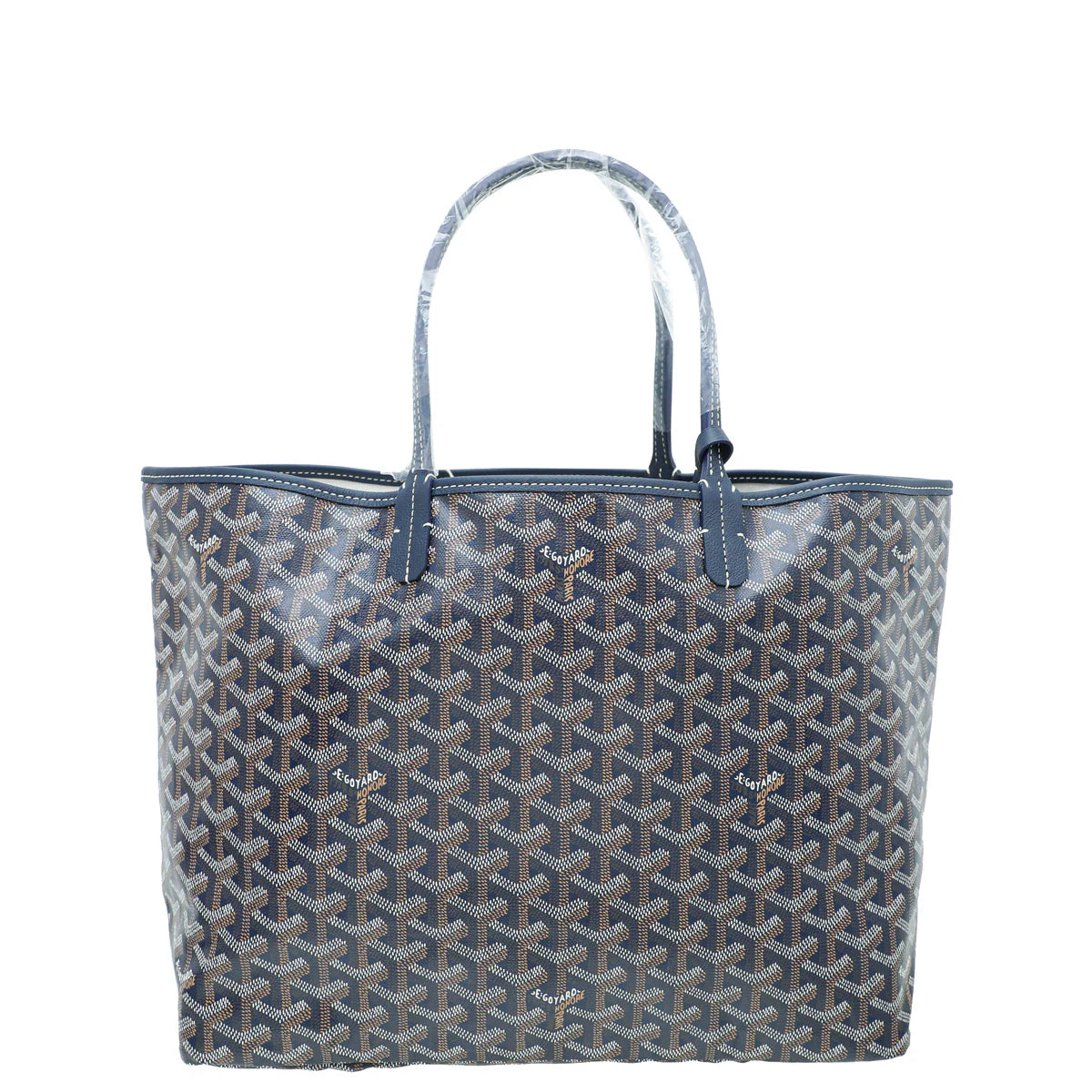 Goyard Navy Blue Goyardine Saint Louis PM Bag