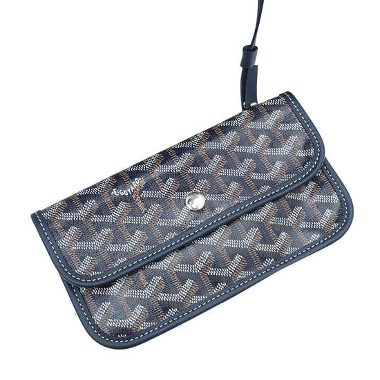 Goyard Navy Blue Goyardine Saint Louis PM Bag