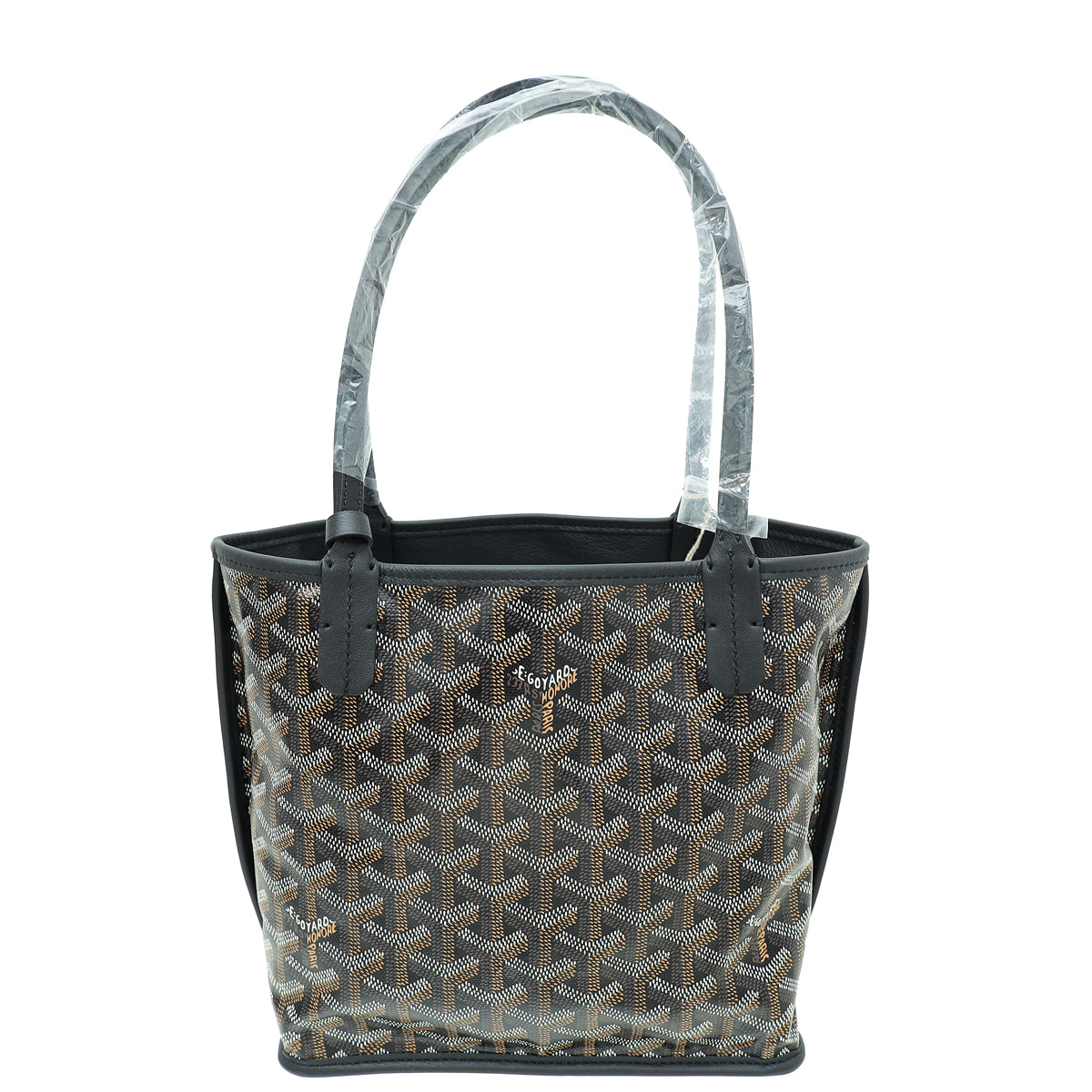 Goyard Black Goyardine Anjou Mini Reversible Bag