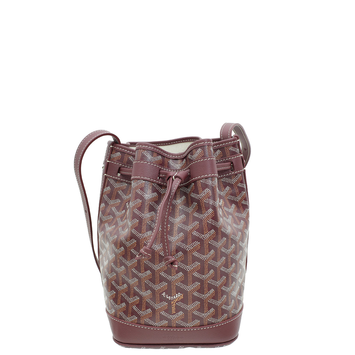 Goyard Burgundy Goyardine Petit Flot Bucket Bag