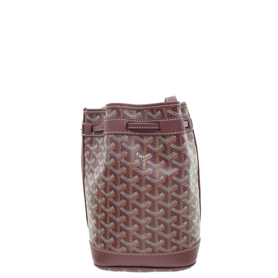 Goyard Burgundy Goyardine Petit Flot Bucket Bag