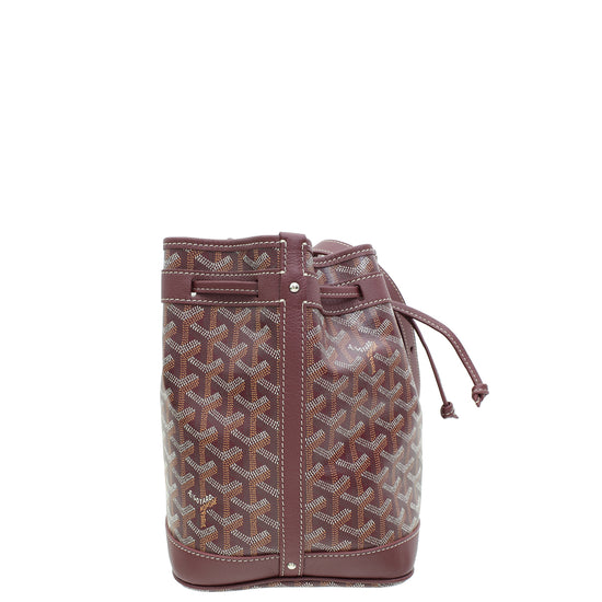 Goyard Burgundy Goyardine Petit Flot Bucket Bag