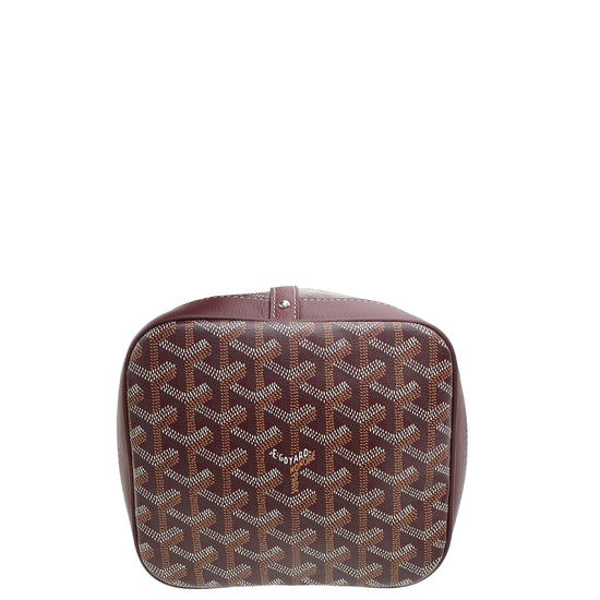 Goyard Burgundy Goyardine Petit Flot Bucket Bag