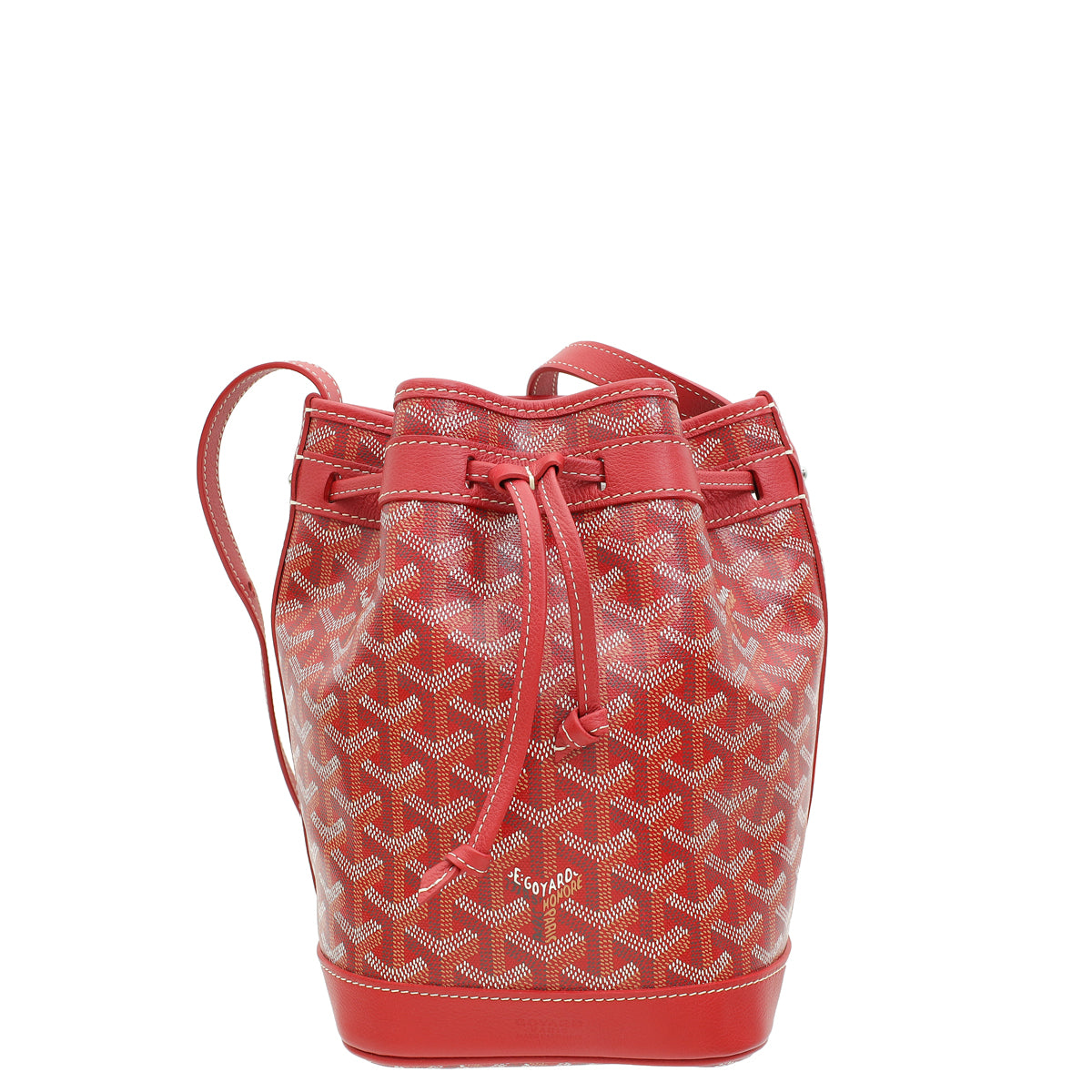 Goyard Red Goyardine Petit Flot Bucket Bag