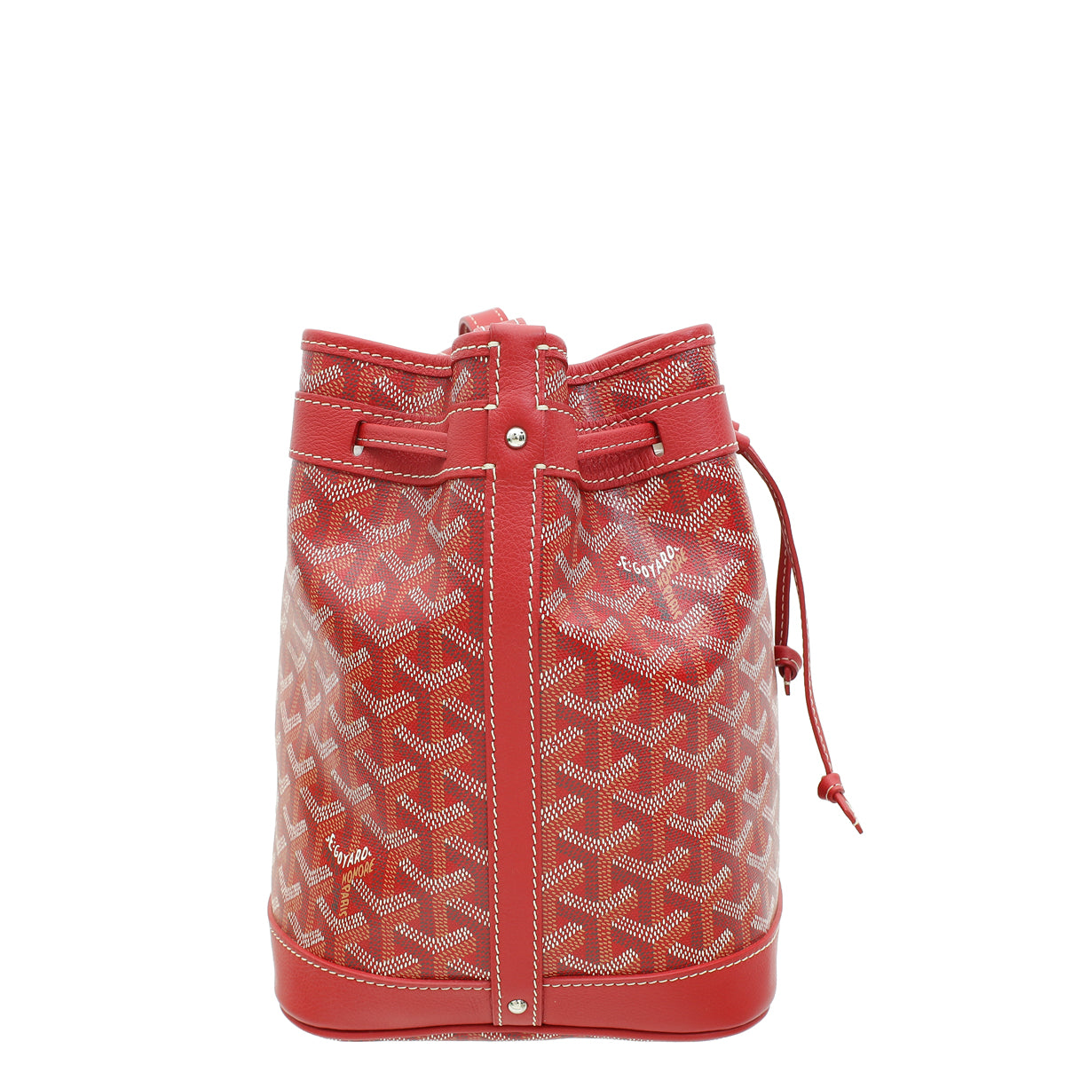 Goyard Red Goyardine Petit Flot Bucket Bag