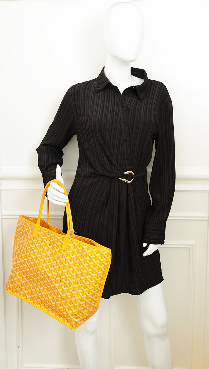 Goyard Yellow Goyardine Anjou Reversible PM Bag-Goyard-THE CLOSET