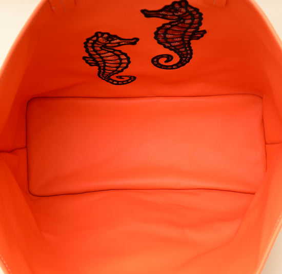 Goyardine Coral Ltd. Ed. Reversible Embroidered Seahorse Anjou PM Bag-Goyard-THE CLOSET