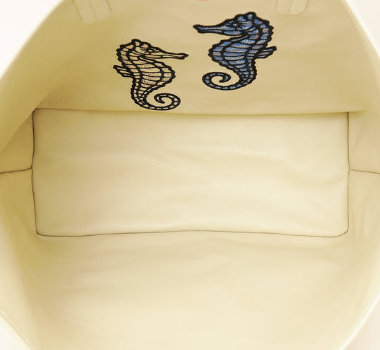 Goyardine Sand Ltd. Ed. Reversible Embroidered Seahorse Anjou PM Bag-Goyard-THE CLOSET