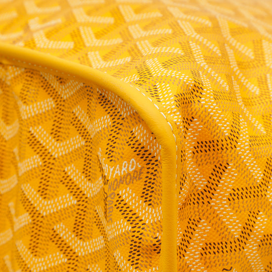 Goyard Yellow Goyardine Anjou GM Reversible Bag