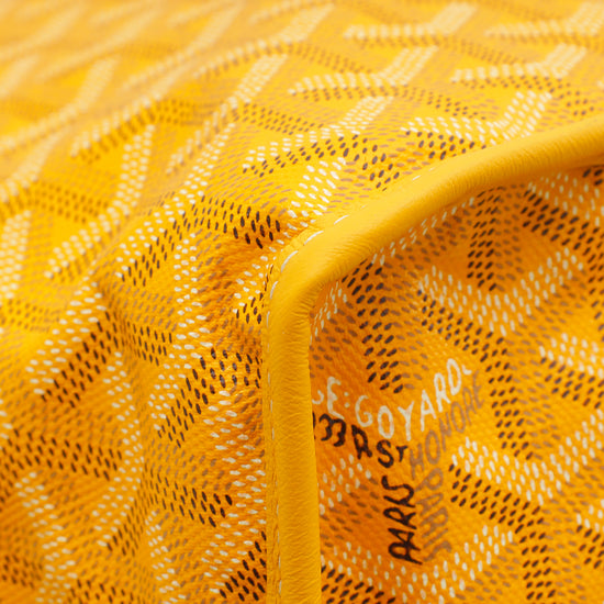 Goyard Yellow Goyardine Anjou GM Reversible Bag