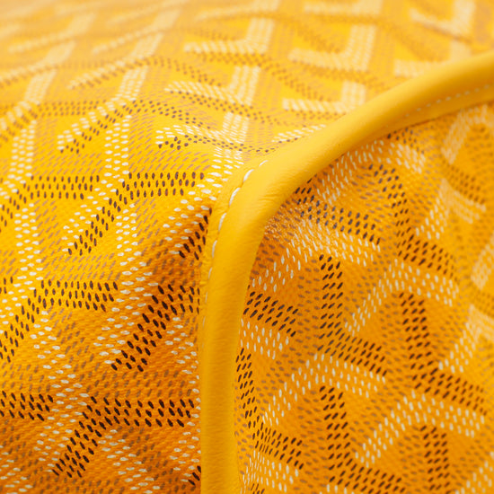 Goyard Yellow Goyardine Anjou GM Reversible Bag