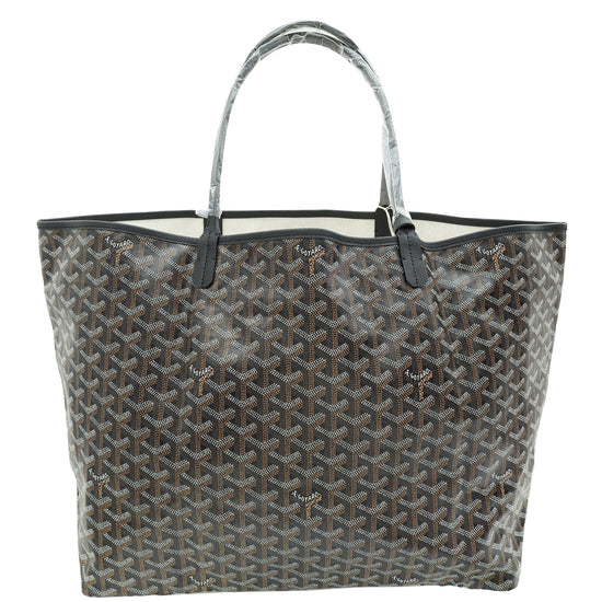 Goyard Black Goyardine Saint Louis GM Bag