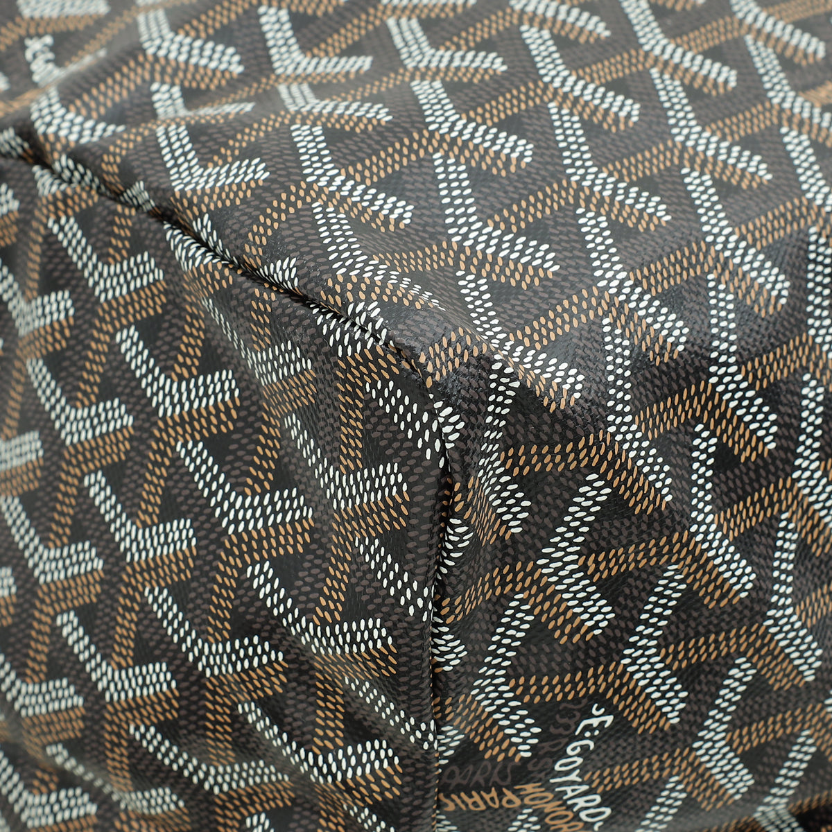Goyard Black Goyardine Saint Louis GM Bag