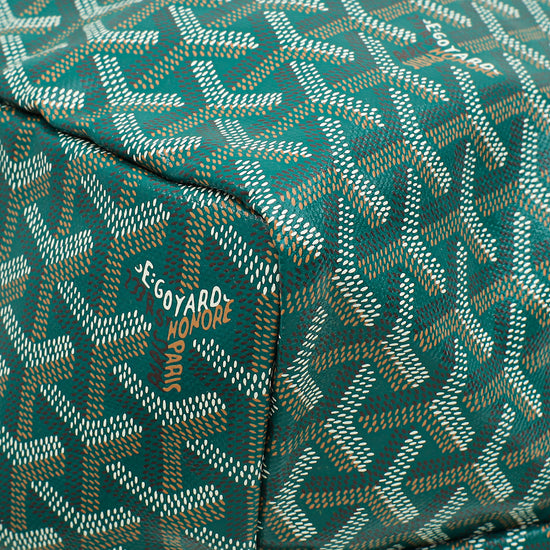 Load image into Gallery viewer, Goyard Green Goyardine Saint Louis GM Bag
