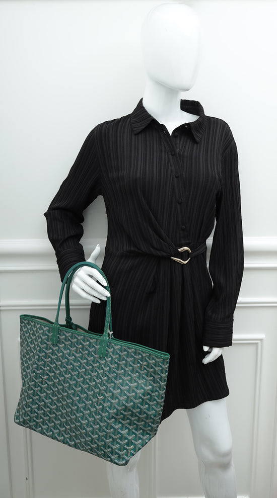 Load image into Gallery viewer, Goyard Green Goyardine Saint Louis PM Bag
