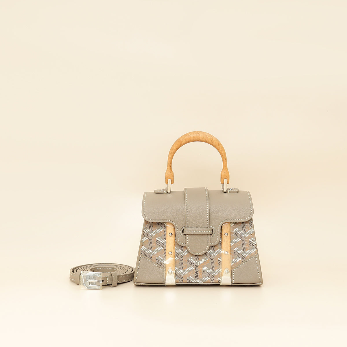 Goyard Light Gray Structure Nano Saigon Bag-Goyard-THE CLOSET