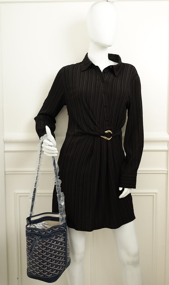 Goyard Navy Blue Goyardine Petit Flot Bucket Bag-Goyard-THE CLOSET