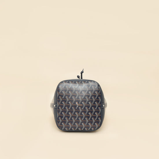 Goyard Navy Blue Goyardine Petit Flot Bucket Bag-Goyard-THE CLOSET