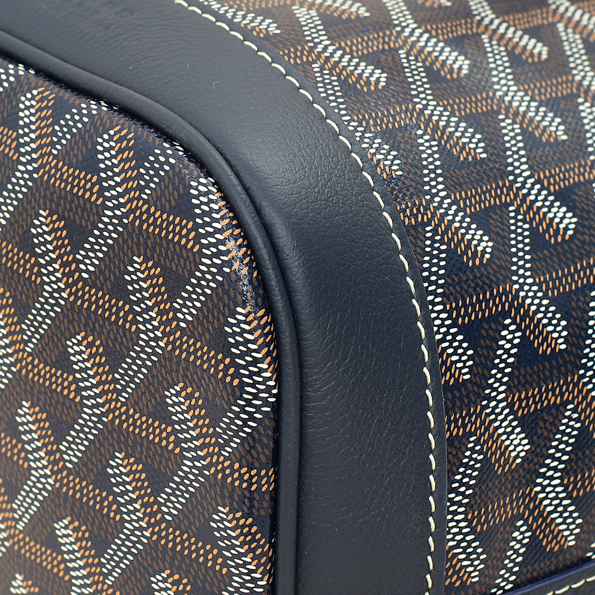 Goyard Navy Blue Goyardine Petit Flot Bucket Bag-Goyard-THE CLOSET