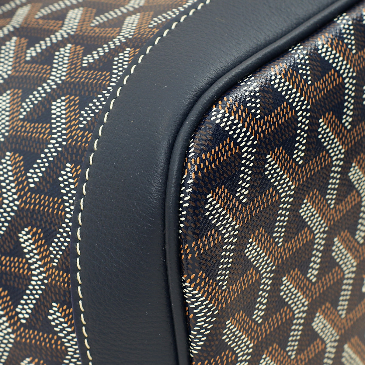 Goyard Navy Blue Goyardine Petit Flot Bucket Bag-Goyard-THE CLOSET