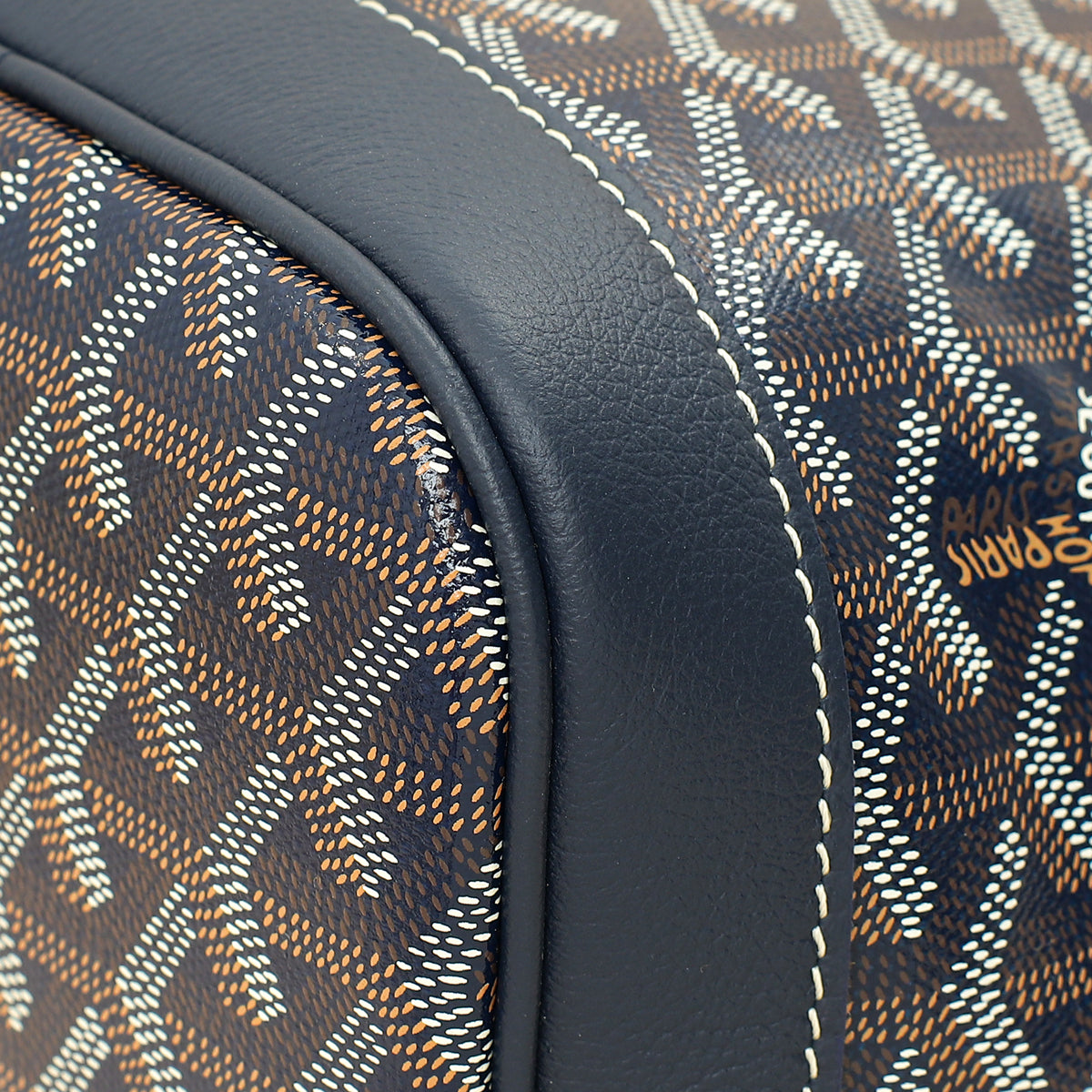 Goyard Navy Blue Goyardine Petit Flot Bucket Bag-Goyard-THE CLOSET