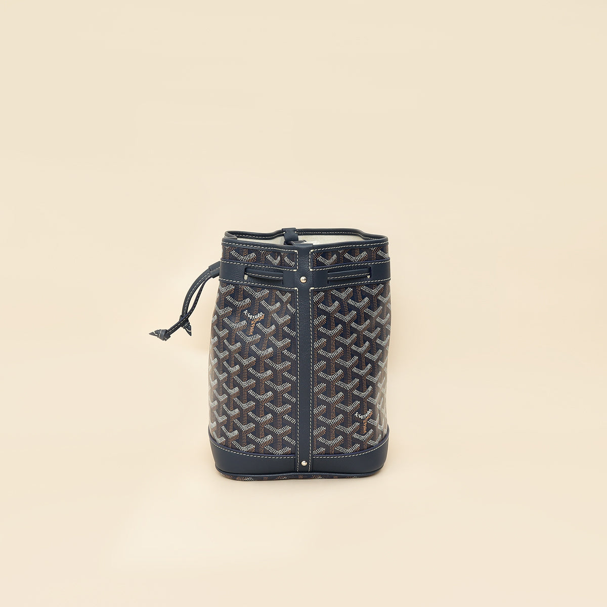 Goyard Navy Blue Goyardine Petit Flot Bucket Bag-Goyard-THE CLOSET