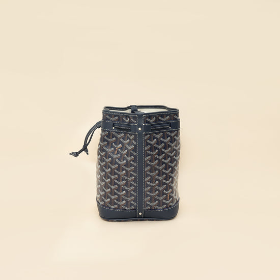 Goyard Navy Blue Goyardine Petit Flot Bucket Bag-Goyard-THE CLOSET