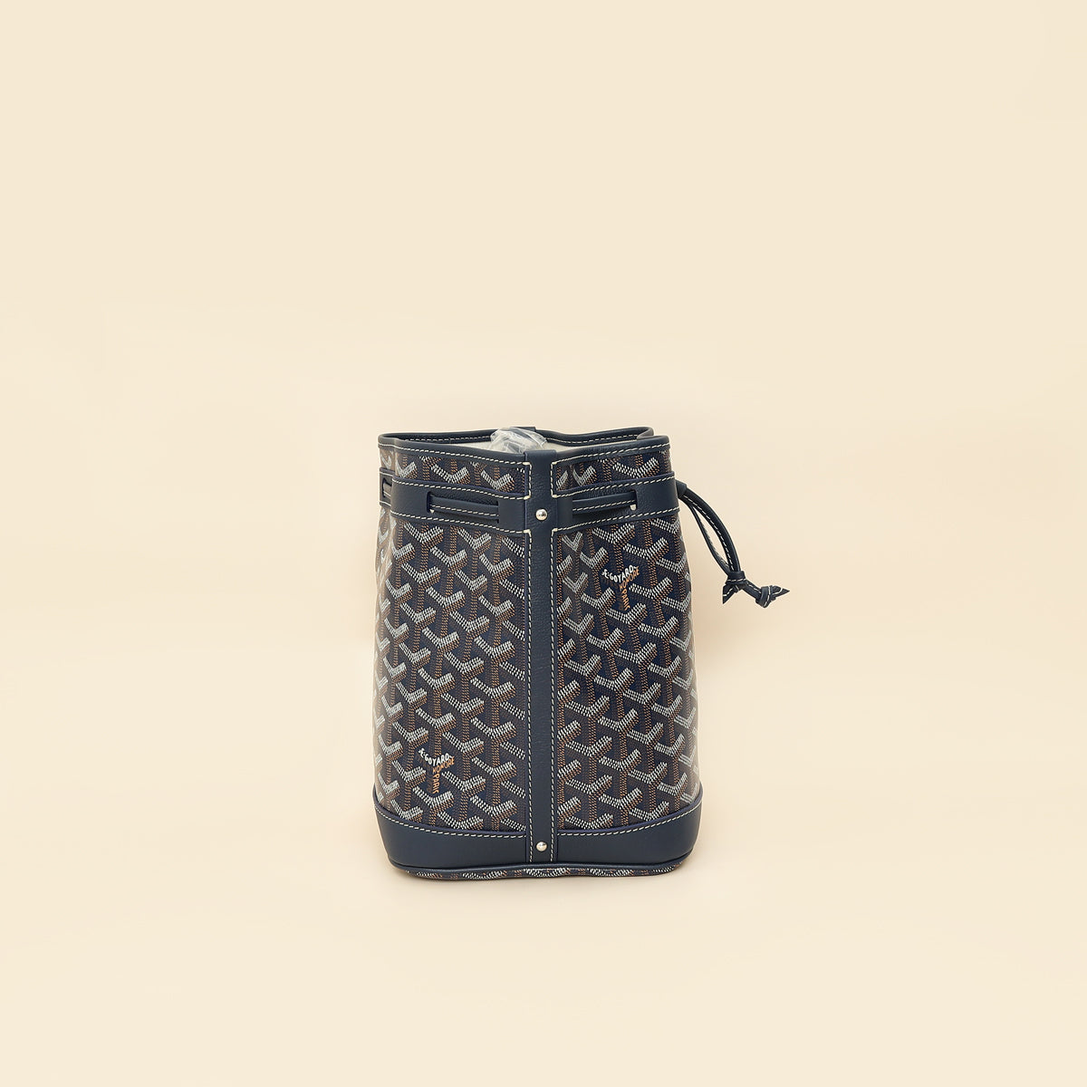 Goyard Navy Blue Goyardine Petit Flot Bucket Bag-Goyard-THE CLOSET