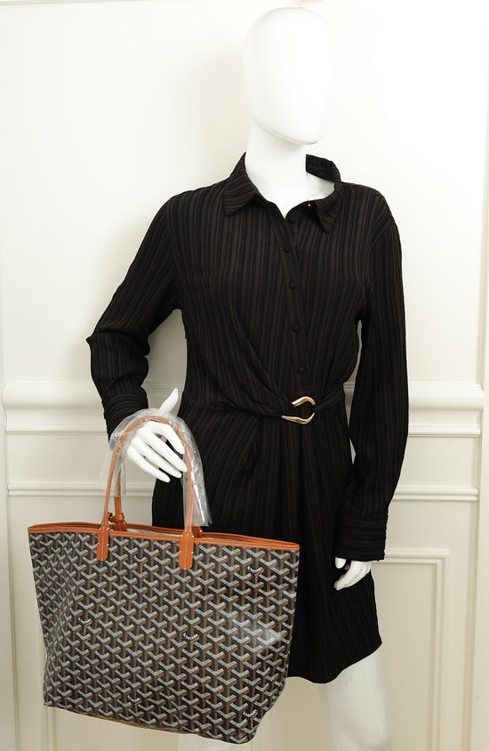 Goyard Bicolor Goyardine Saint Louis PM Bag-Goyard-THE CLOSET