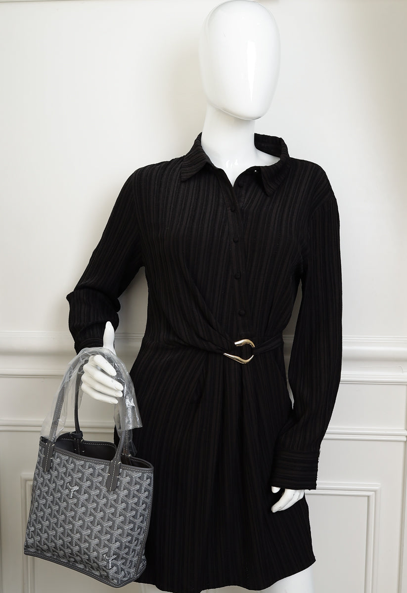 Goyard Gray Goyardine Reversible Anjou Mini Bag-Goyard-THE CLOSET