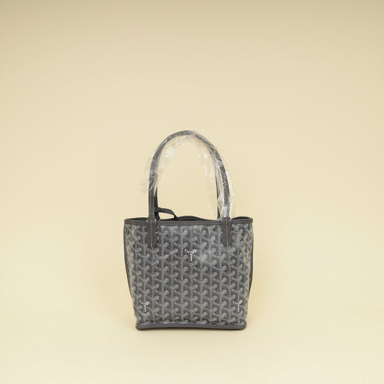 Goyard Gray Goyardine Reversible Anjou Mini Bag-Goyard-THE CLOSET