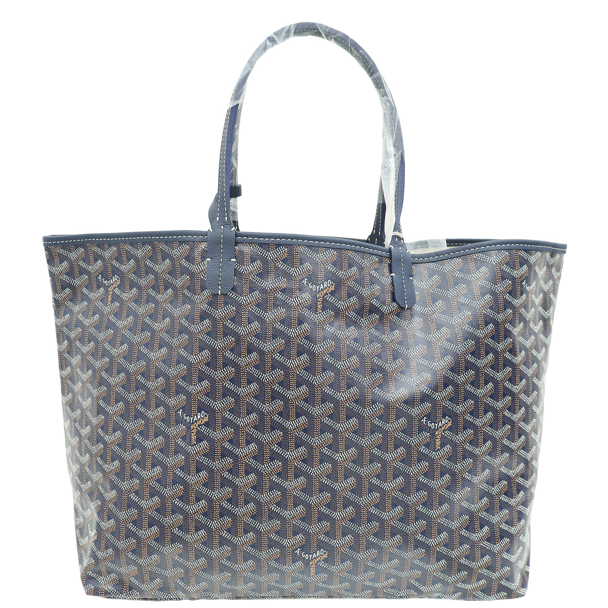 Goyard Navy Blue Goyardine Saint Louis PM Bag-Goyard-THE CLOSET