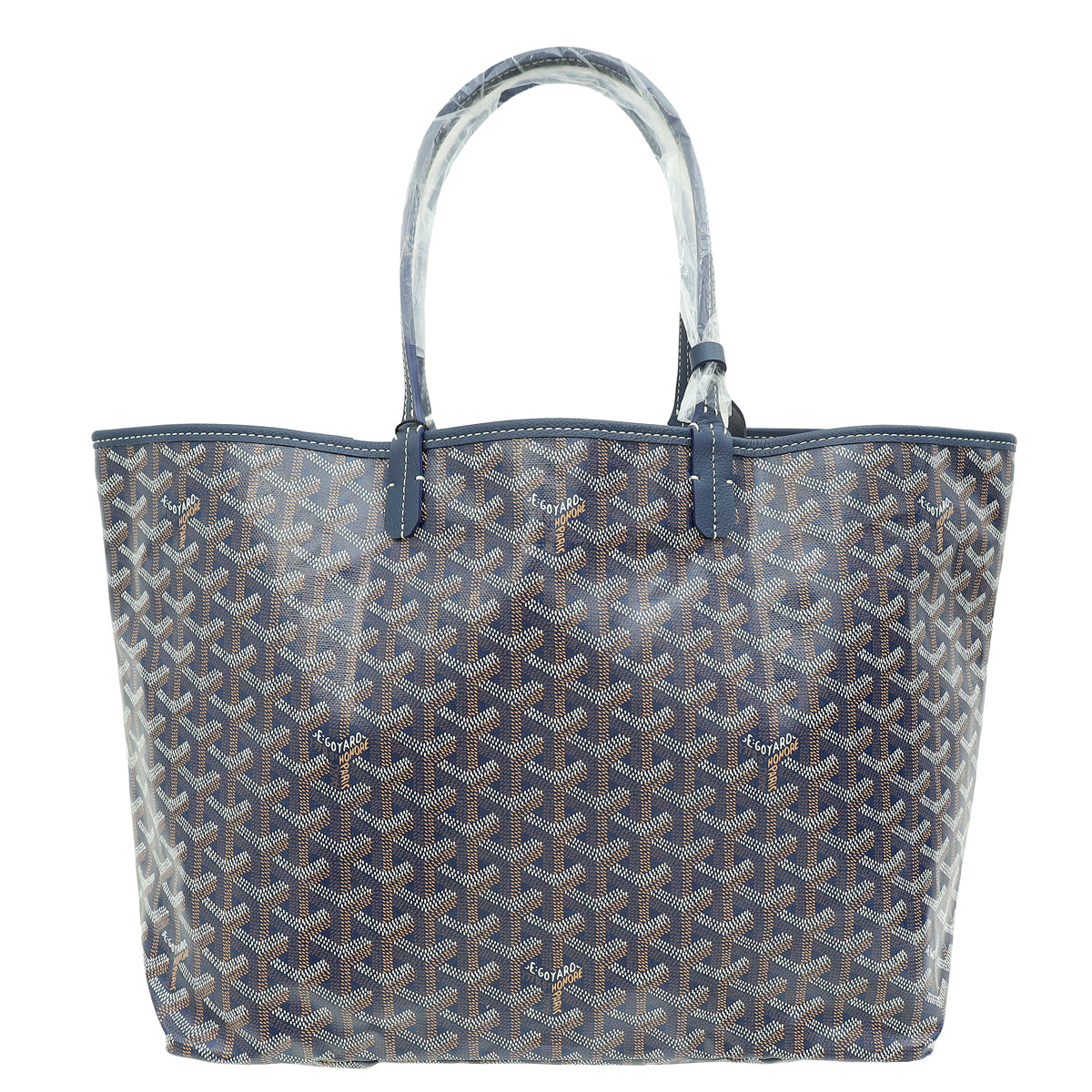 Goyard Navy Blue Goyardine Saint Louis PM Bag-Goyard-THE CLOSET