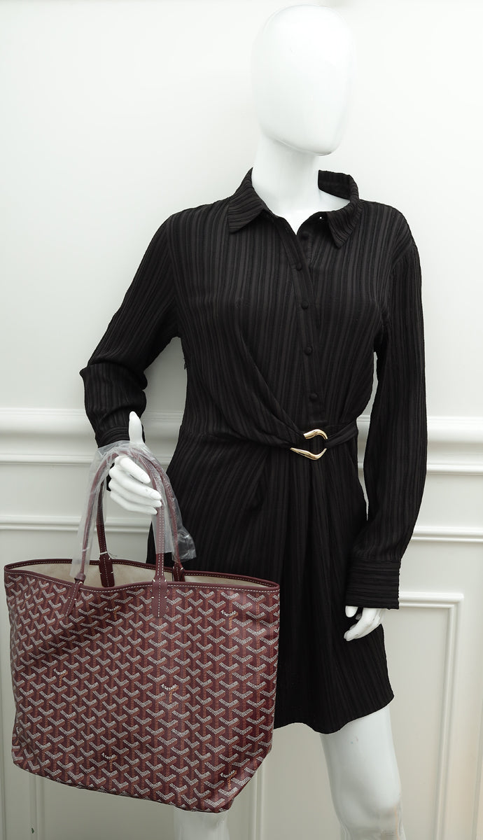 Goyard Burgundy Goyardine Saint Louis PM Bag