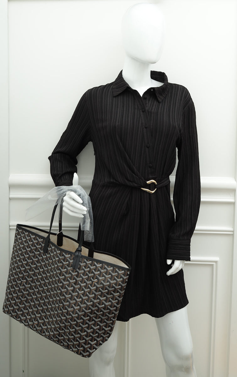 Goyard Black Goyardine Saint Louis PM Bag
