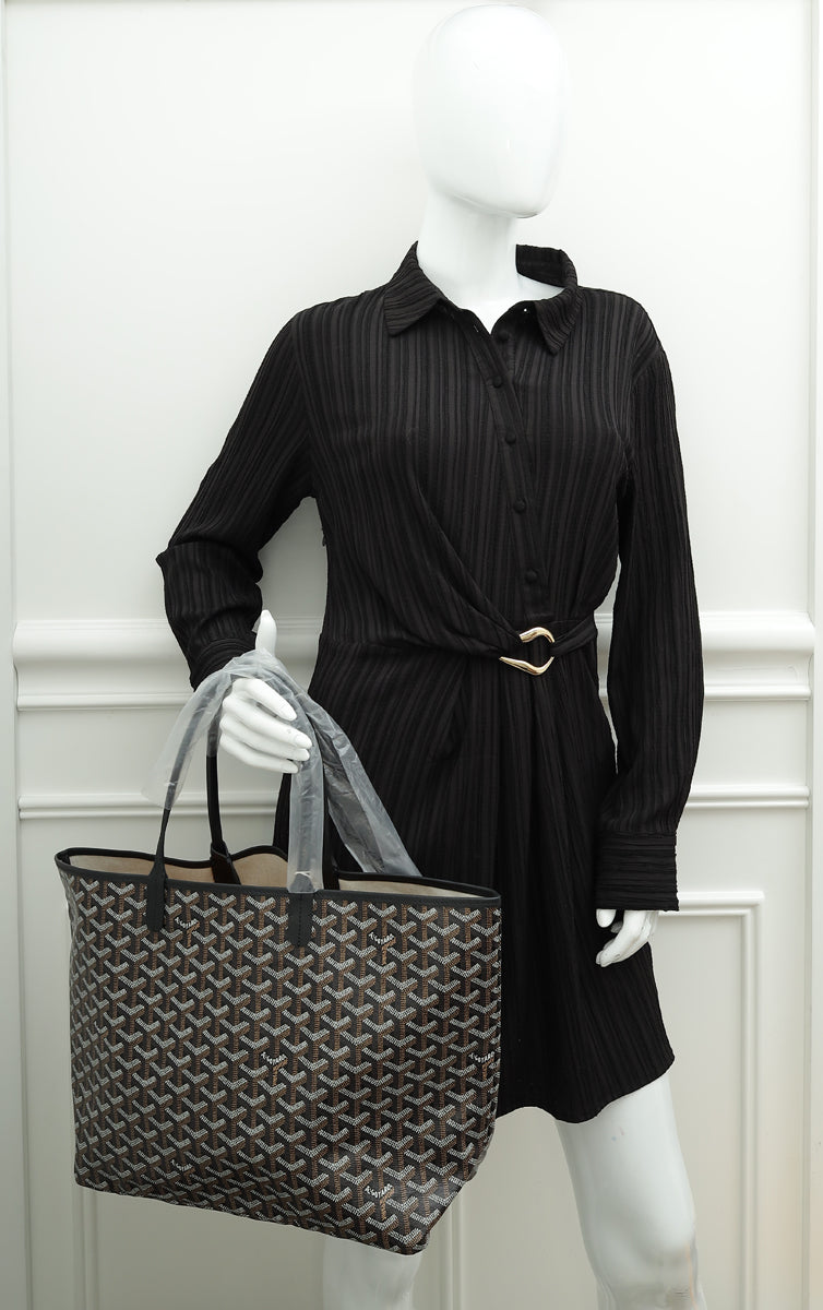 Goyard Black Goyardine Saint Louis PM Bag