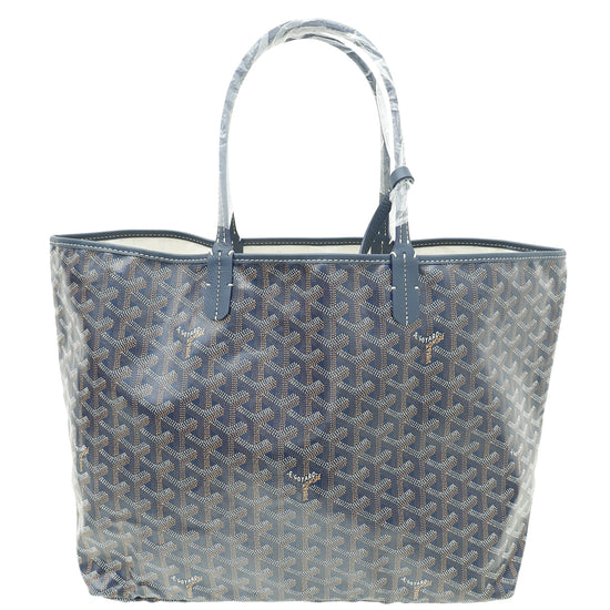 Goyard Blue Goyardine Saint Louis PM Bag