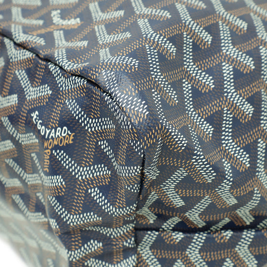 Goyard Blue Goyardine Saint Louis PM Bag