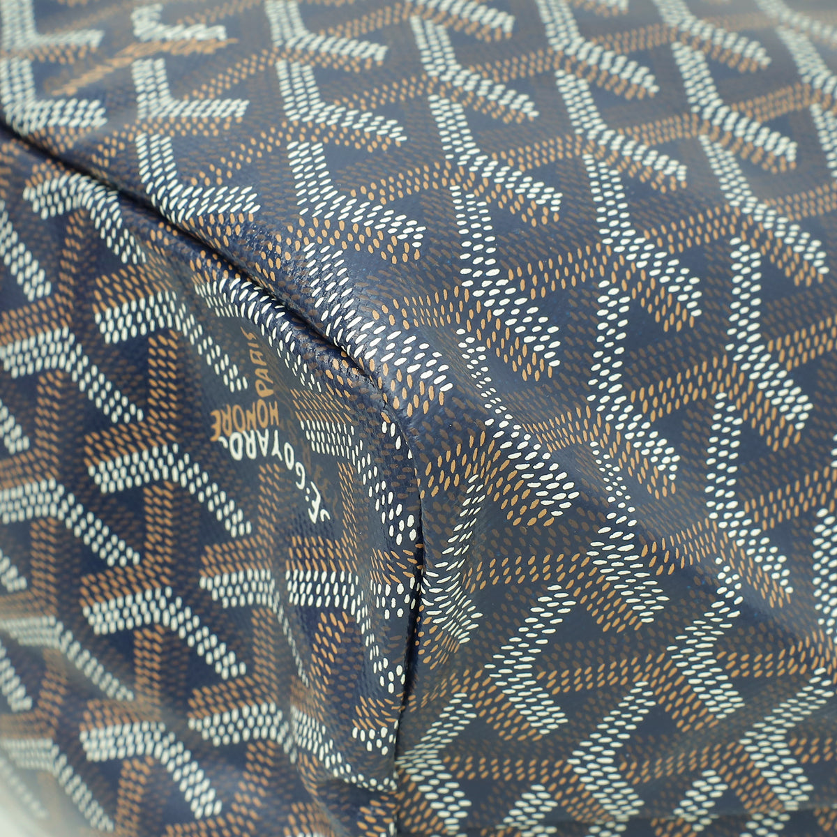 Goyard Blue Goyardine Saint Louis PM Bag